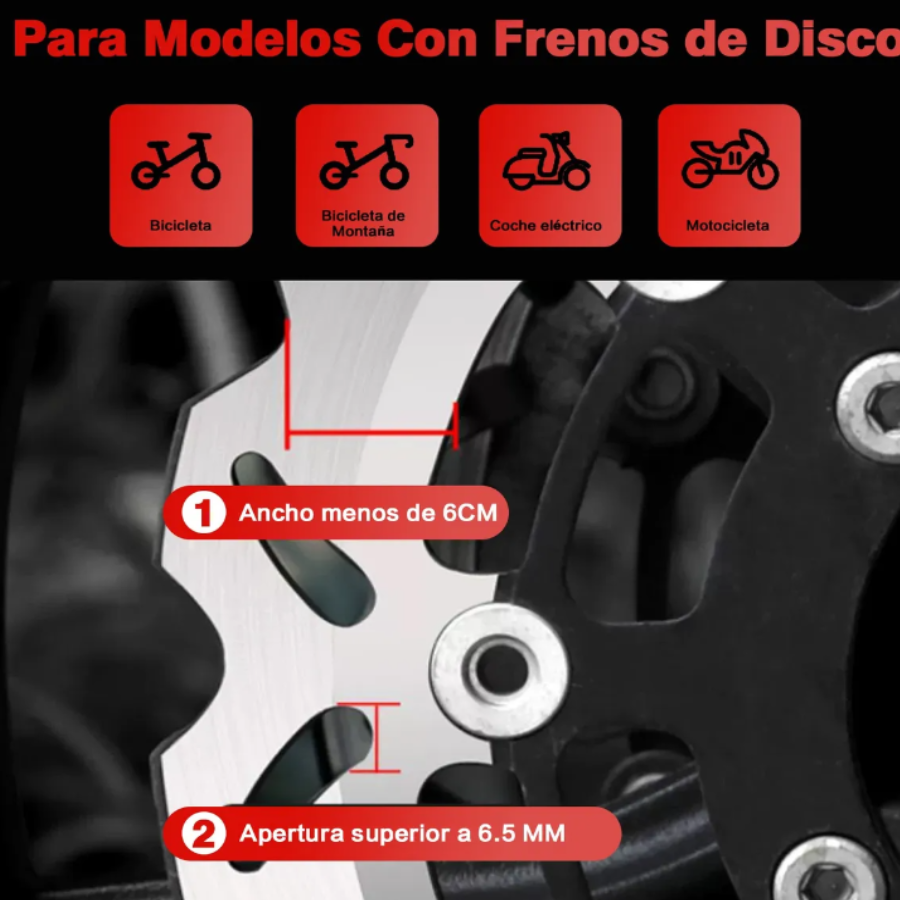 Candado de Alarma para Motocicleta – Bloqueo de Disco con Alarma