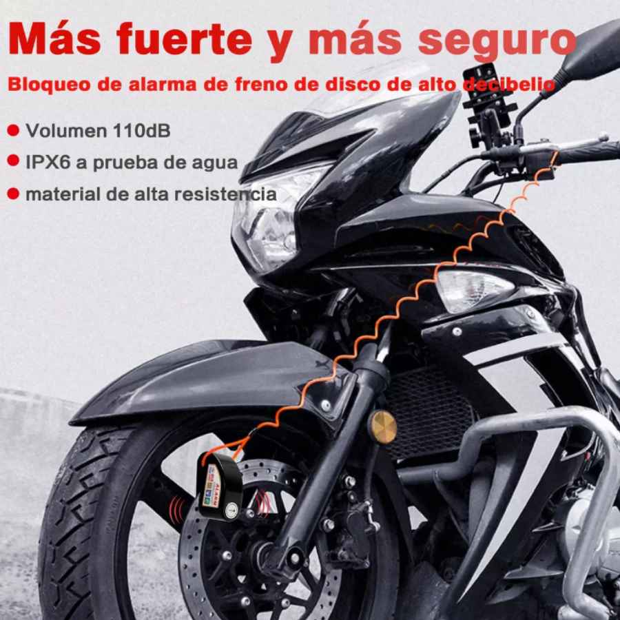 Candado de Alarma para Motocicleta – Bloqueo de Disco con Alarma