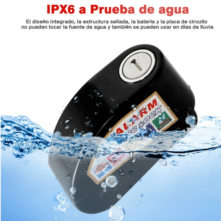 Candado de Alarma para Motocicleta – Bloqueo de Disco con Alarma