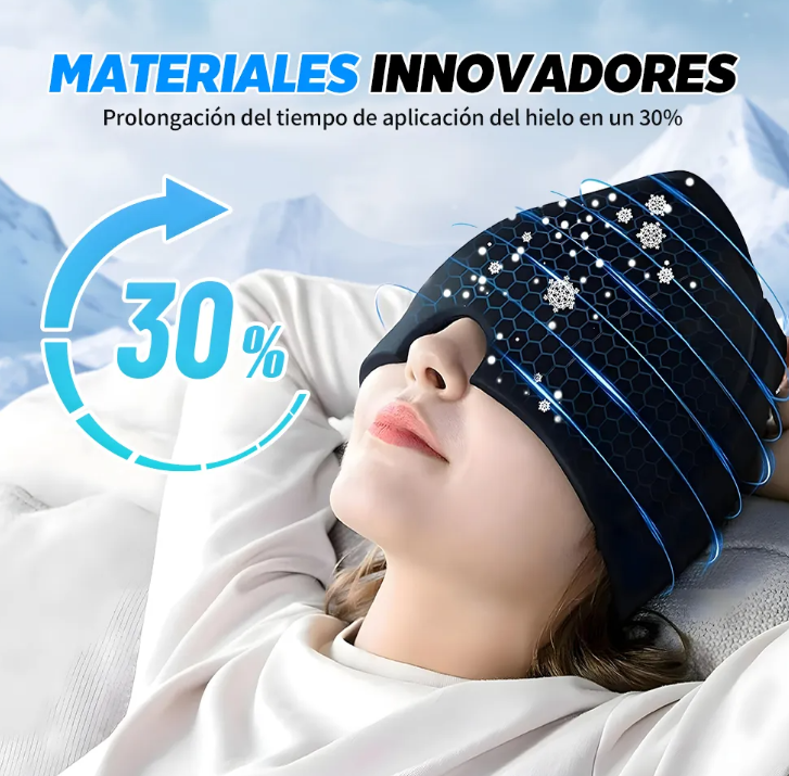 Gorro Terapéutico para Migraña y Dolor de Cabeza – Compresa Fría