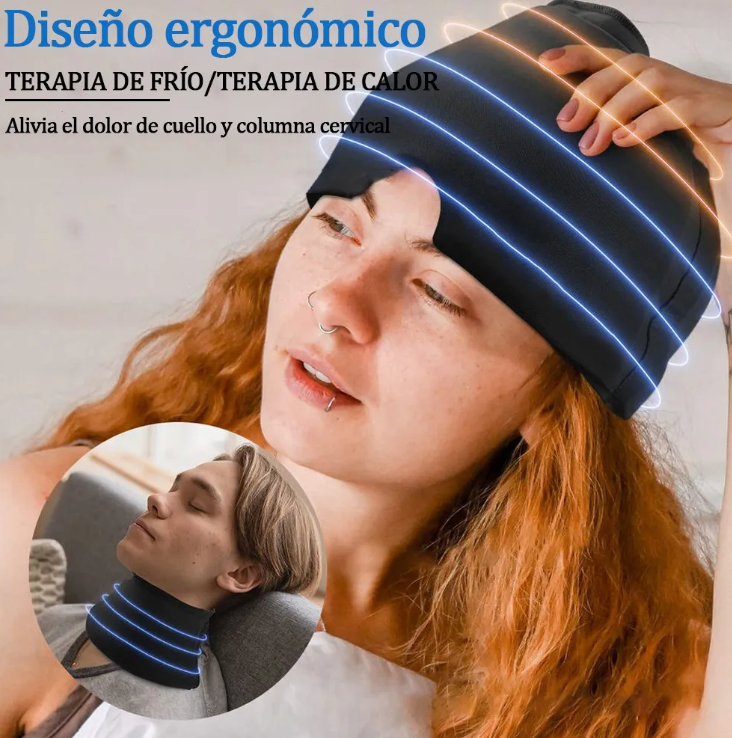 Gorro Terapéutico para Migraña y Dolor de Cabeza – Compresa Fría