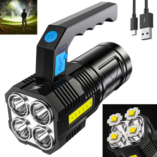 Linterna Táctica COB LED Ultra Brillante – Recargable vía USB